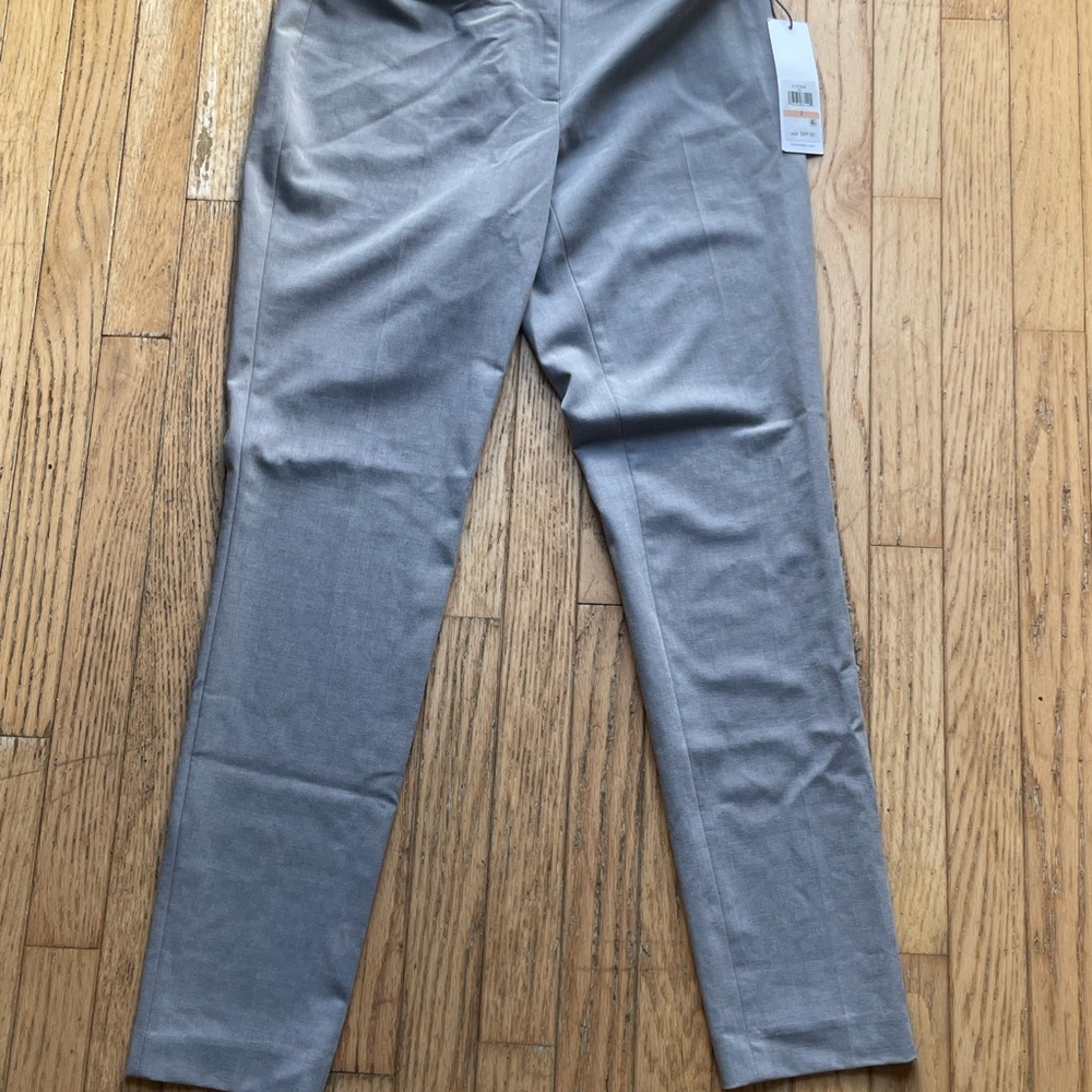 Calvin Klein Charcoal Gray Trousers Slacks Pants Womens Size 2 new with tags